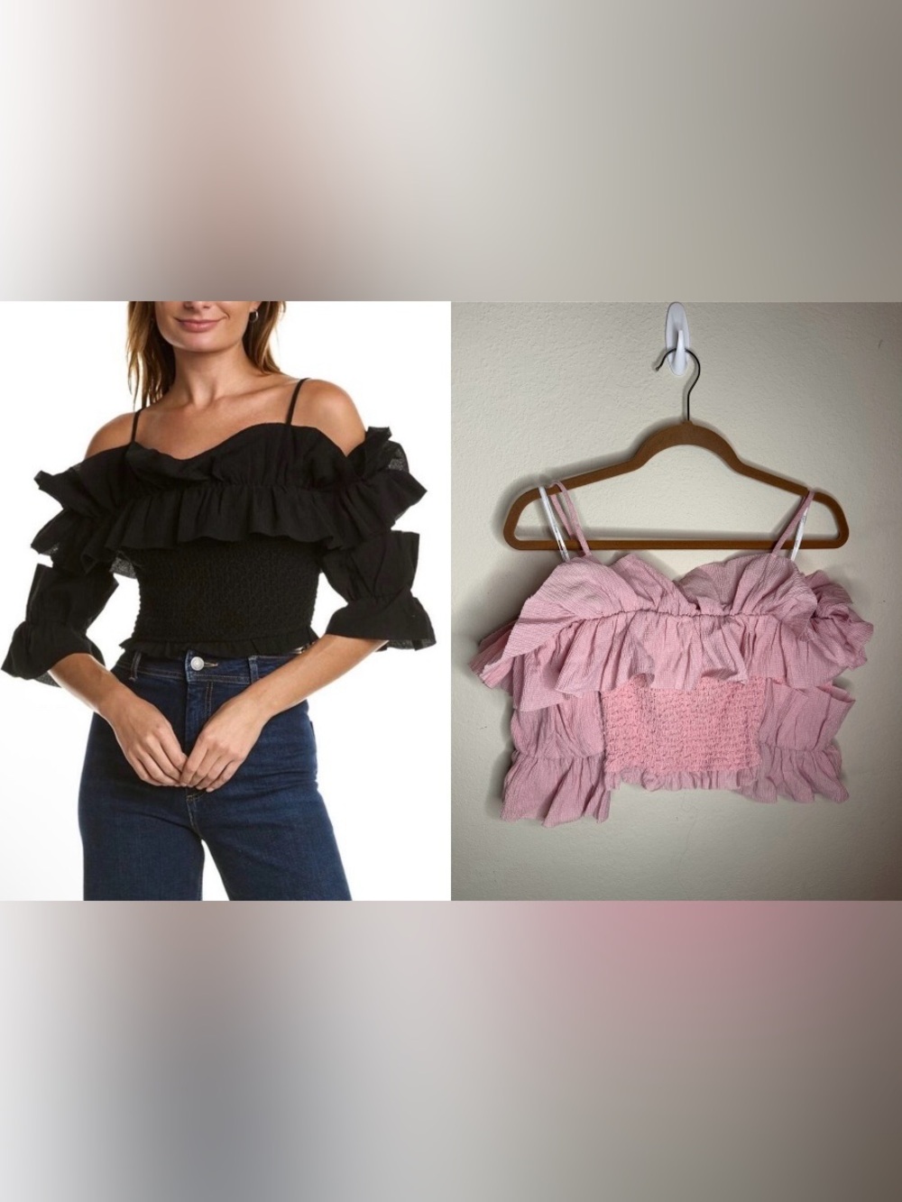 NWT Elliatt $240 PINK Ruffle Smocked Top Size Small
